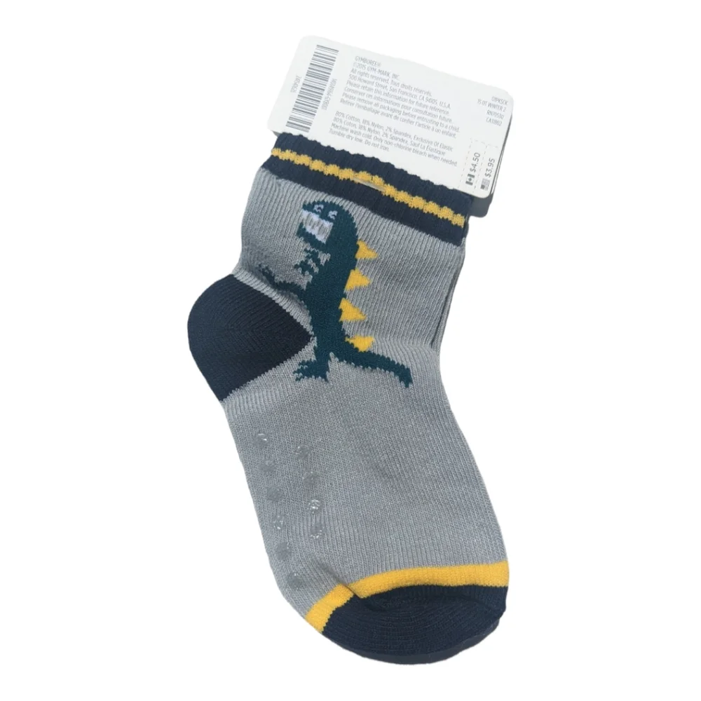 Gymboree Boy 12-24m Shoe Size S5-6 Dinosaur Socks